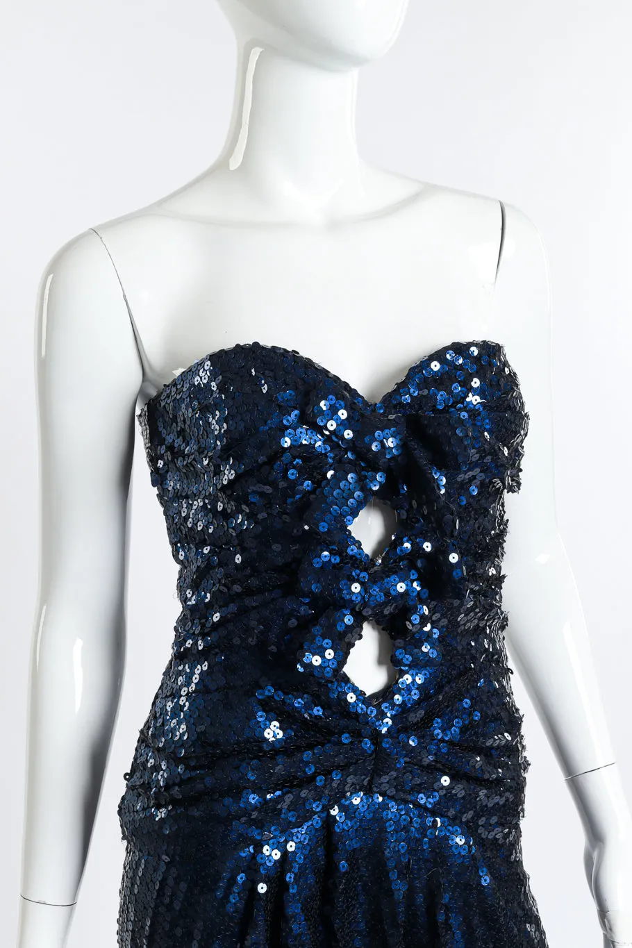 Sequin Bow Evening Gown