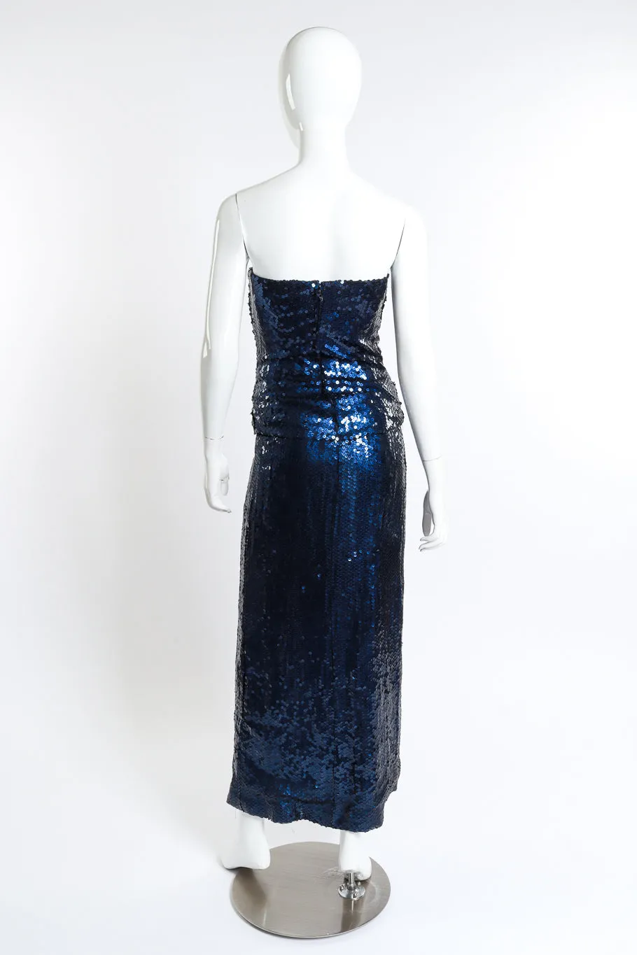 Sequin Bow Evening Gown