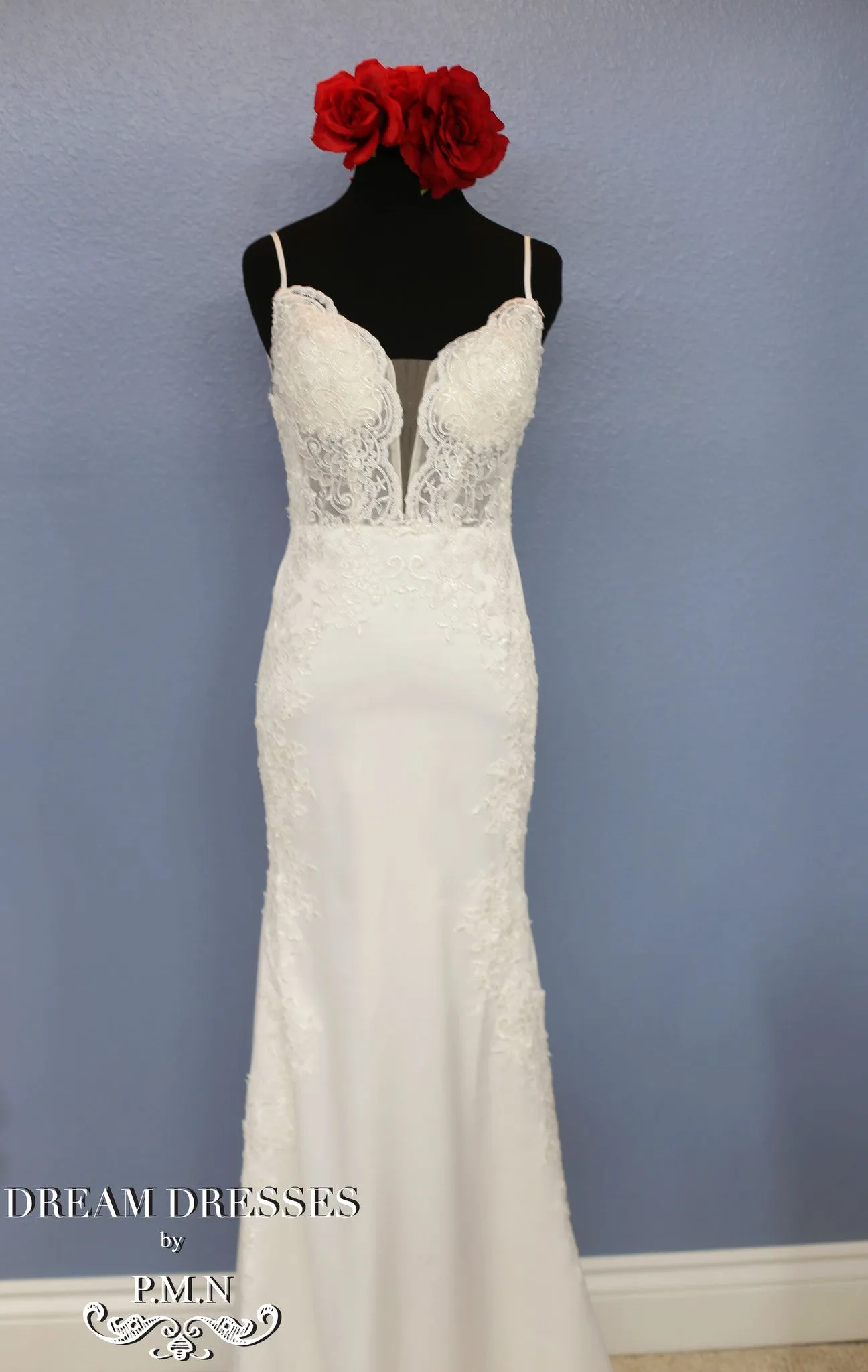 Sexy Low Back Wedding Dress (#SS16301)