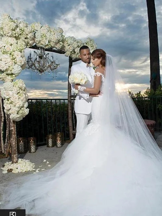 Sexy Off The Shoulder Mermaid Wedding Dress Long Sleeves Custom Made
