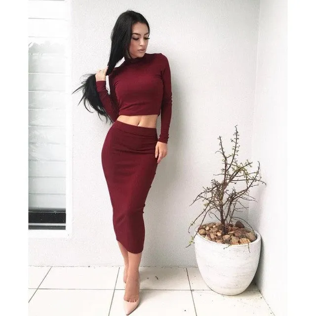 Sexy Workwear | Women Long Sleeve Bodycon Party Cocktail Club Dress