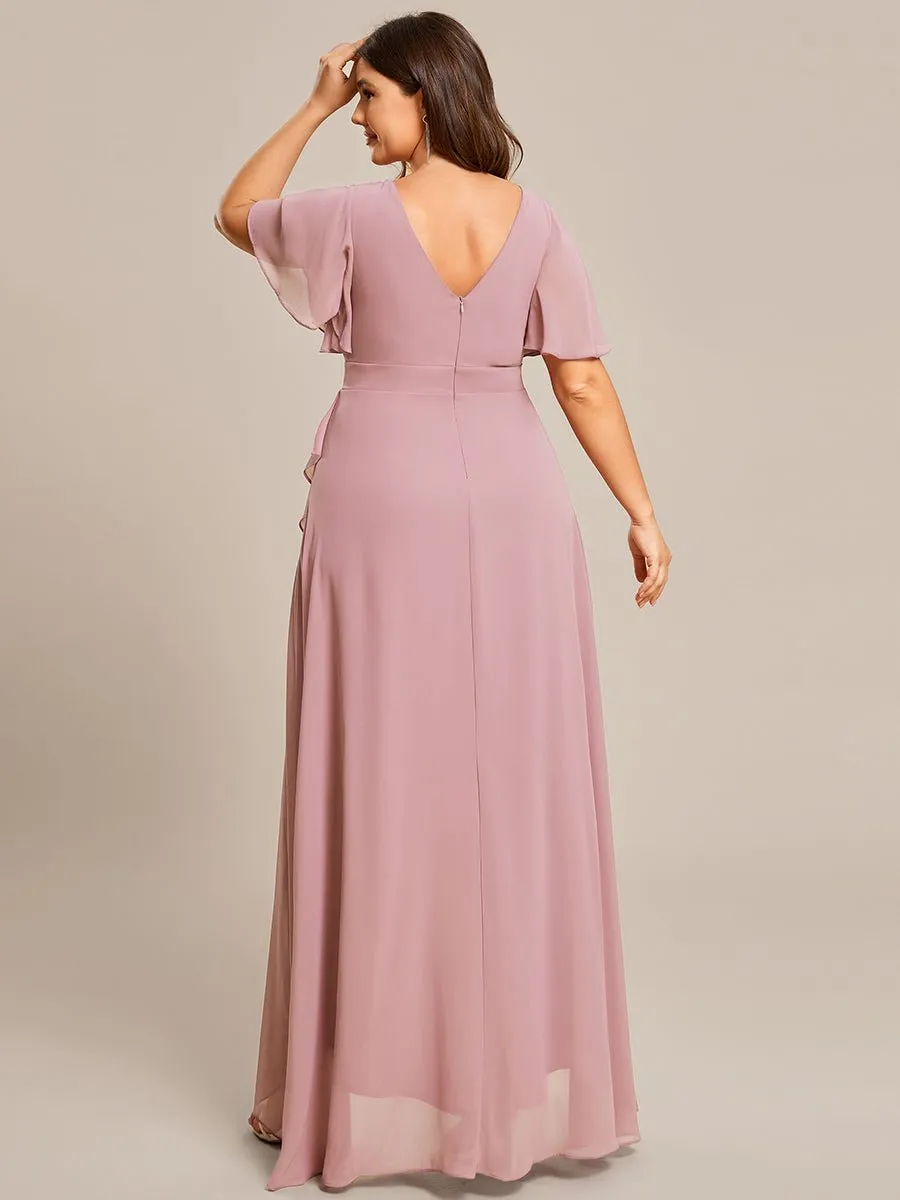 Sharana sleeved hi low bridesmaid dress in more colors