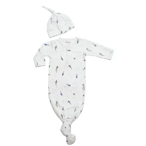 Sharks Knotted Hat and Gown for Newborn