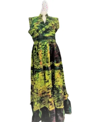 SHORT SLEEVE,LONG DRESS
