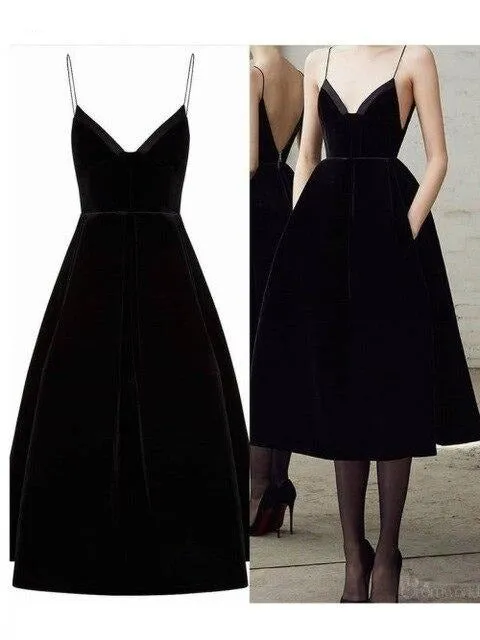 Simple Black Short Homecoming Dresses 2021