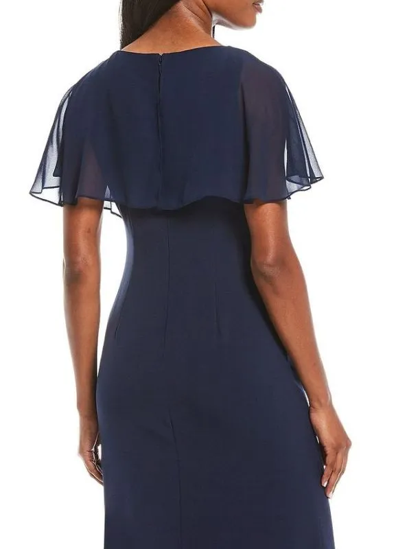 Size 8 Adrianna Papell Navy Mother of Bride Dress