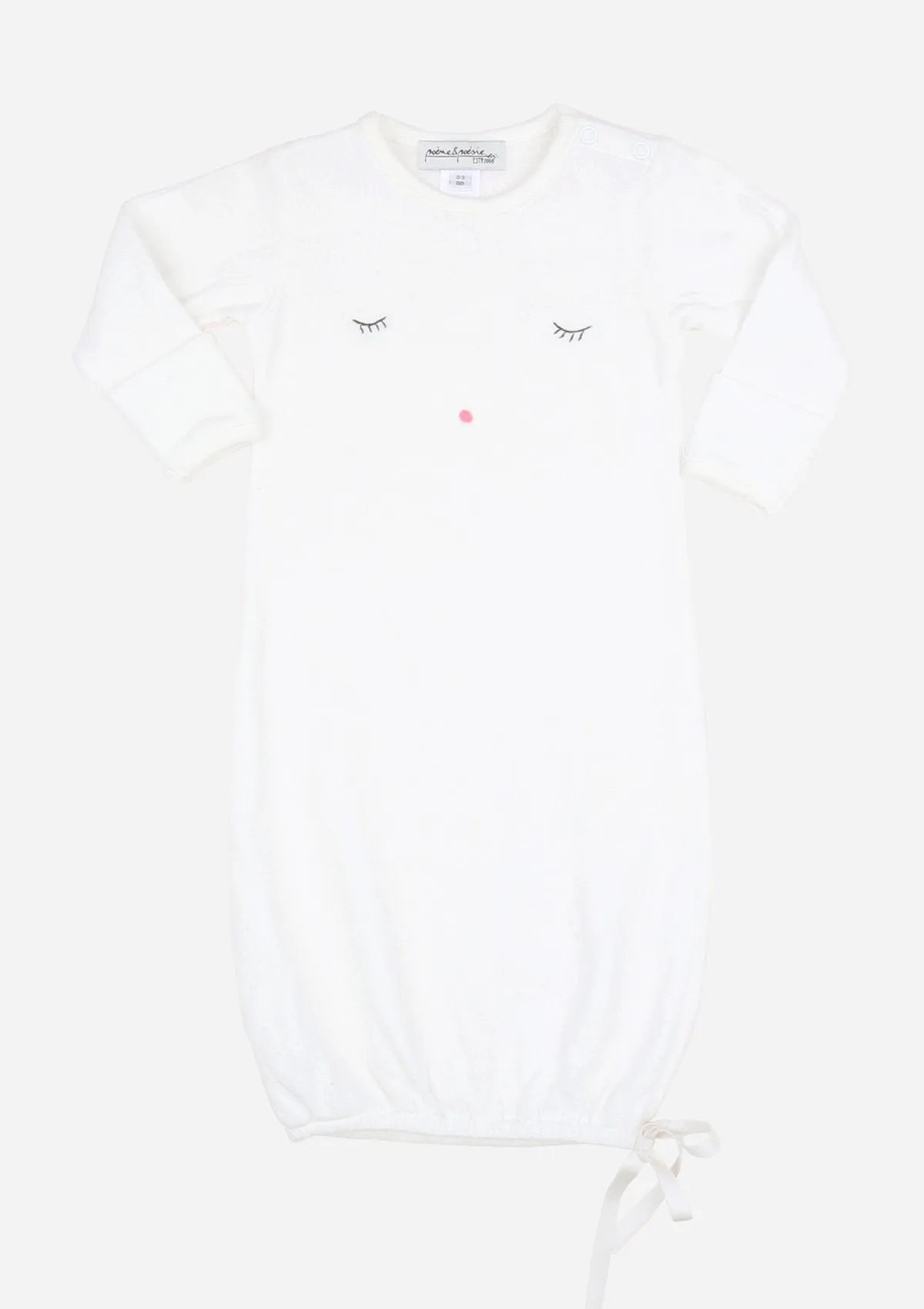 Sleepy Eyes & Rose Baby Gown, Ivory