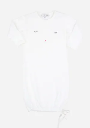 Sleepy Eyes & Rose Baby Gown, Ivory