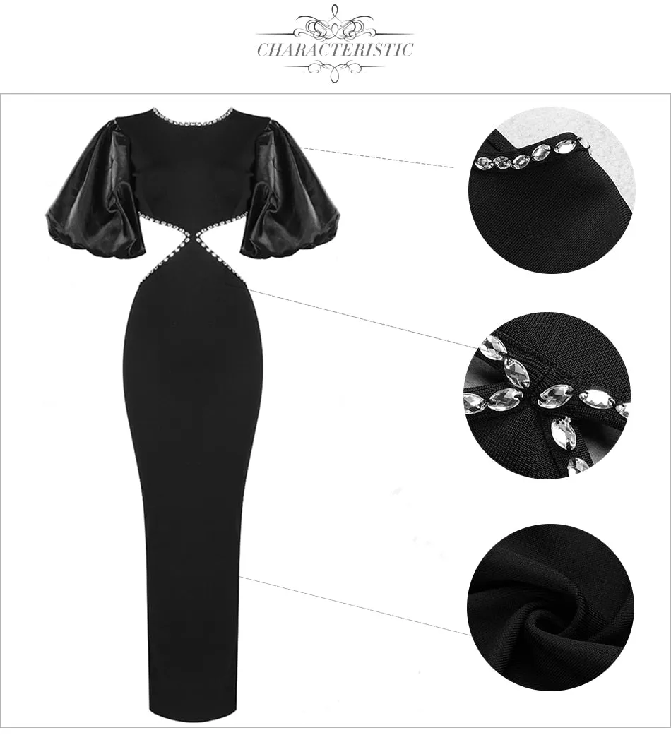 Sleeve Sexy Hollow Out Maxi Dresses