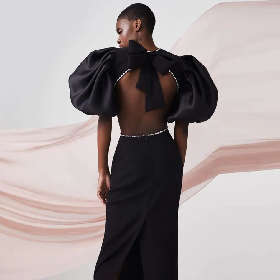 Sleeve Sexy Hollow Out Maxi Dresses