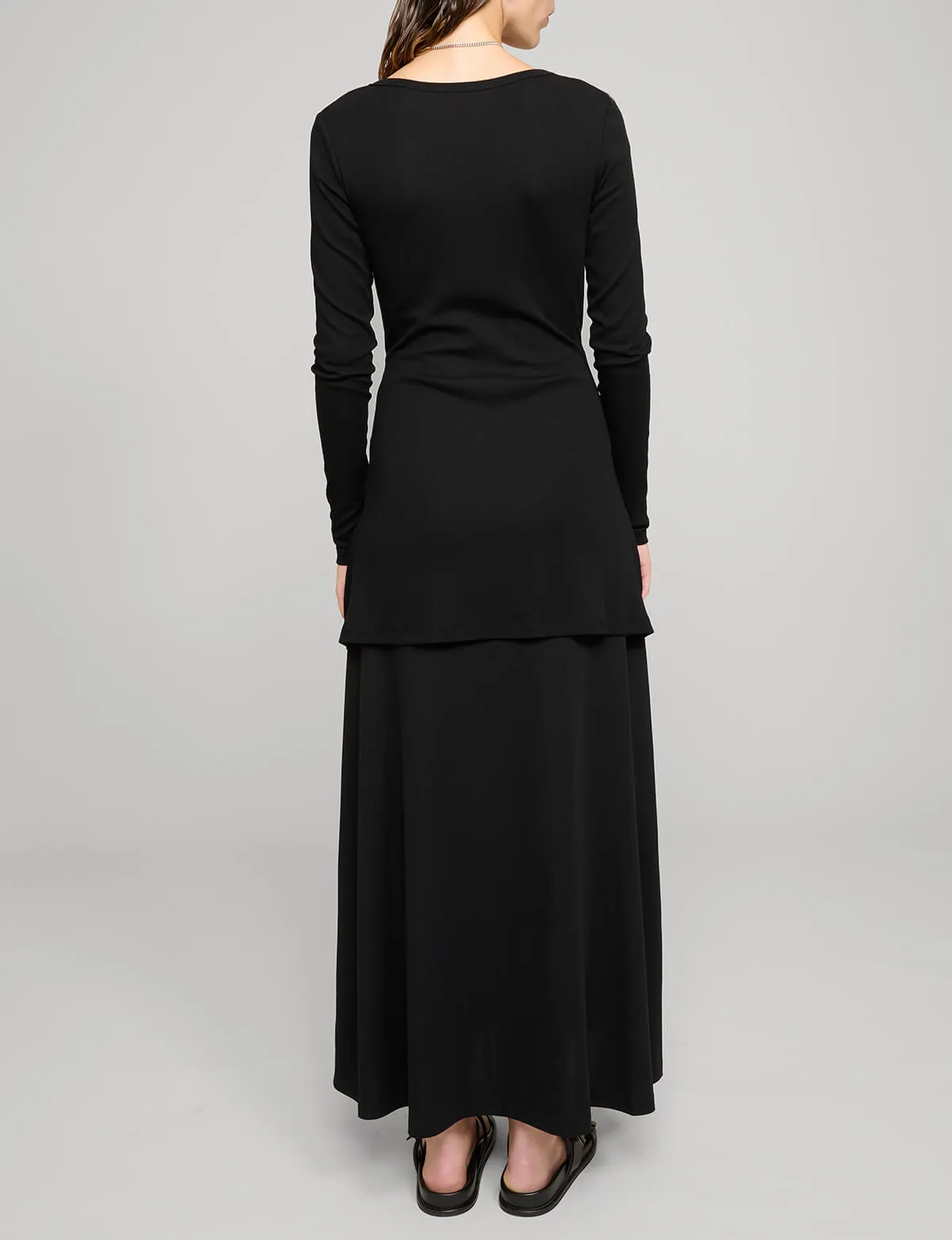 Sleeve-Tie Long Sleeve Dress