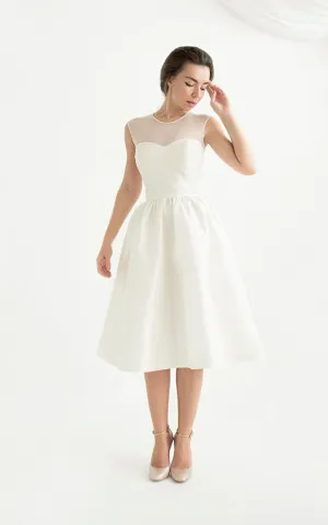 Sleeve Zipper Sleeveless Sweetheart Taffeta Dress-711748