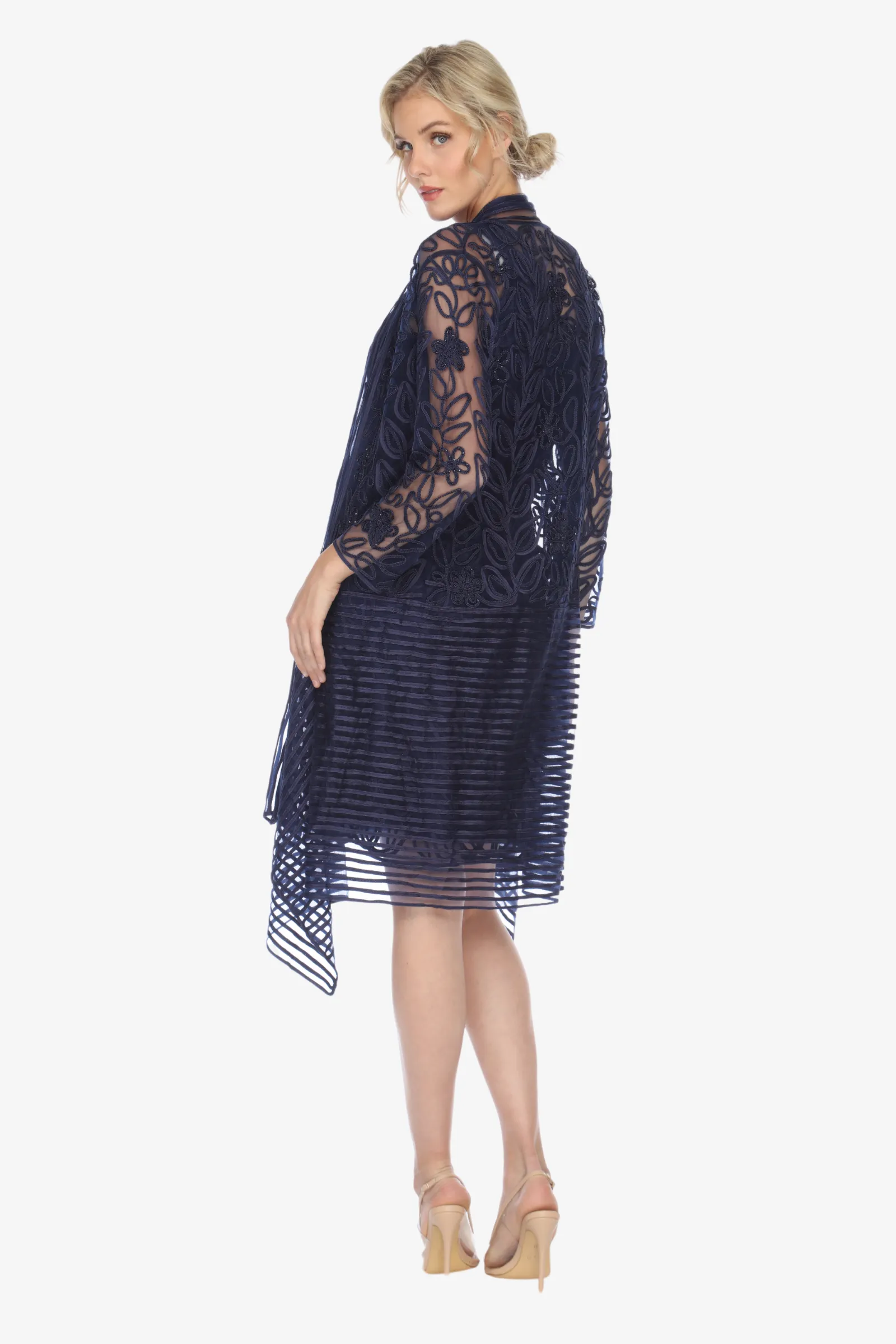 Soulmates 2204 Short Lace Duster Dress Set