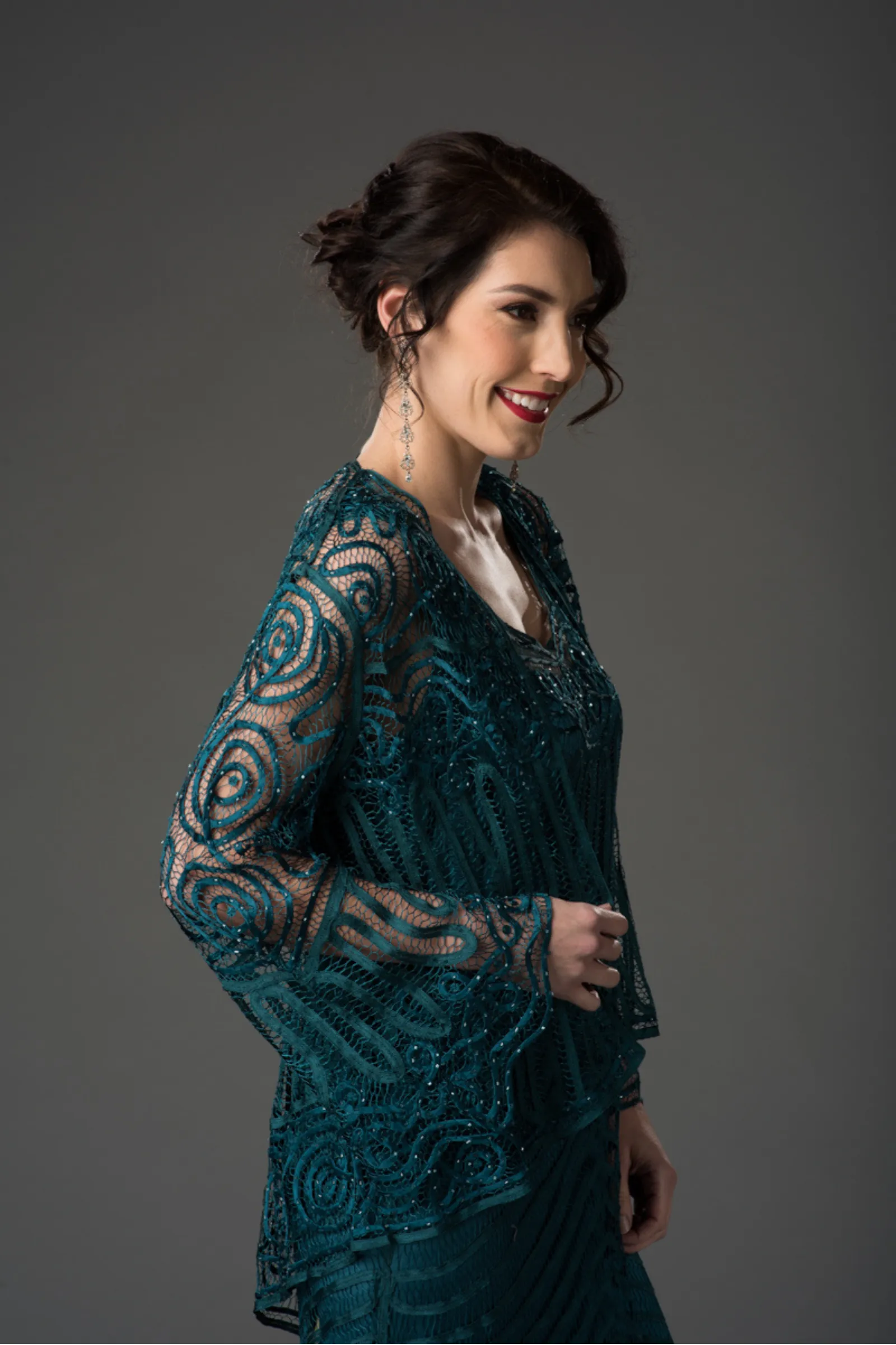 Soulmates D7155 Sweet Heart Evening Split Dress with Jacket Set