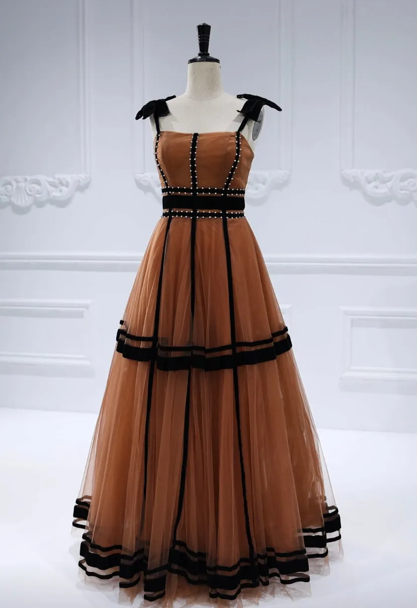 Spaghetti Strap Rhinestone Tulle Ball Gown #12110