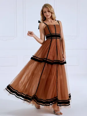 Spaghetti Strap Rhinestone Tulle Ball Gown #12110