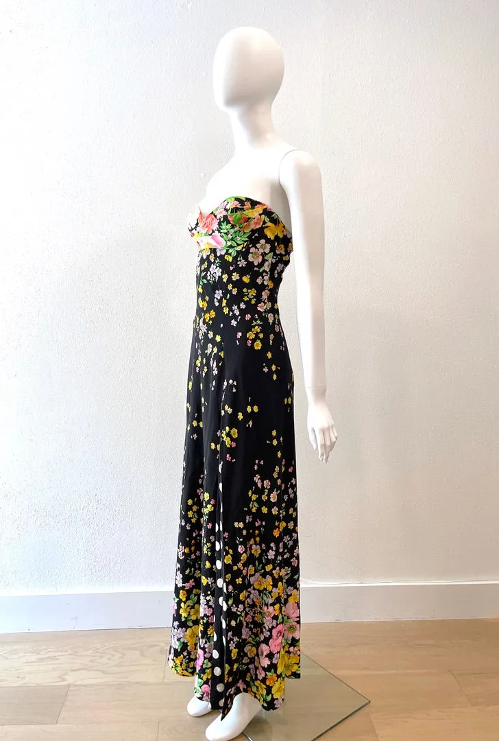 S/S 1993 GIANNI VERSACE Floral Strapless