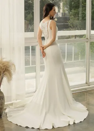 Starlet V-Neck Fit and Flare Ivory Wedding Dress Size 10-12 Express NZ wide