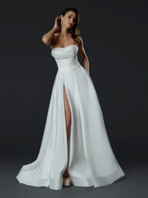 Stella Couture Size 10 24857 Off White Gown