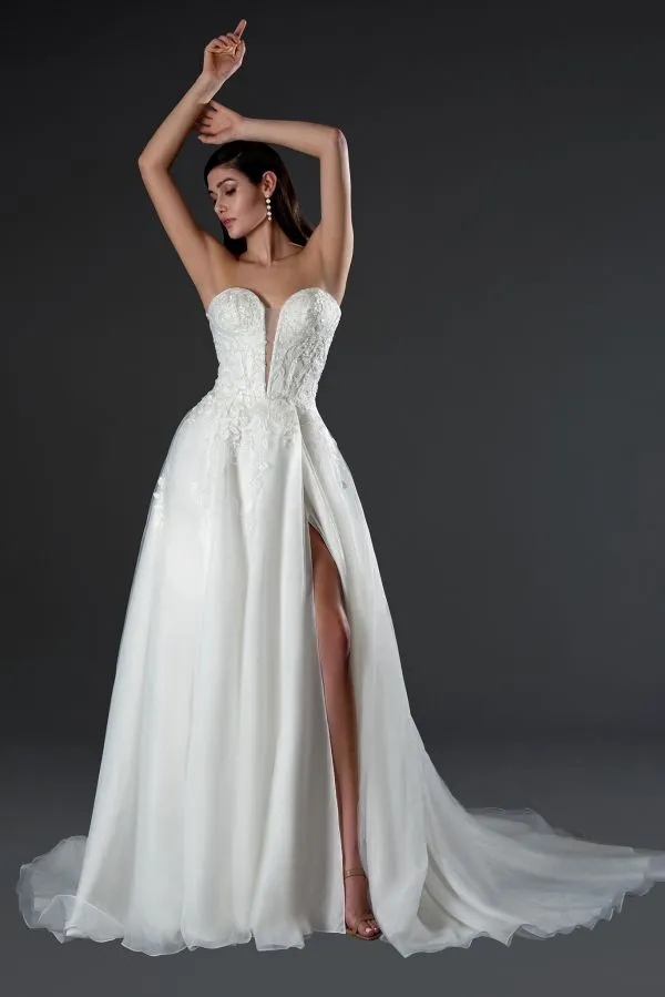 Stella Couture Size 16 23569 Off White Gown