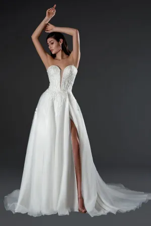 Stella Couture Size 16 23569 Off White Gown