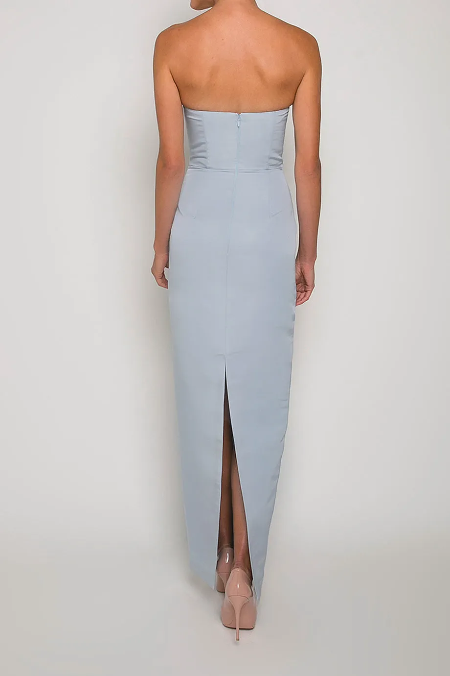 Strapless Silk Faille Column Gown