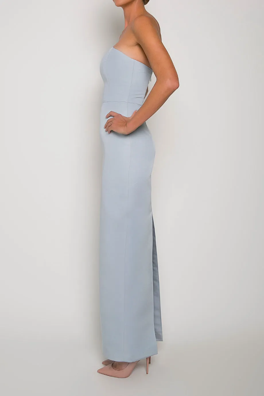 Strapless Silk Faille Column Gown