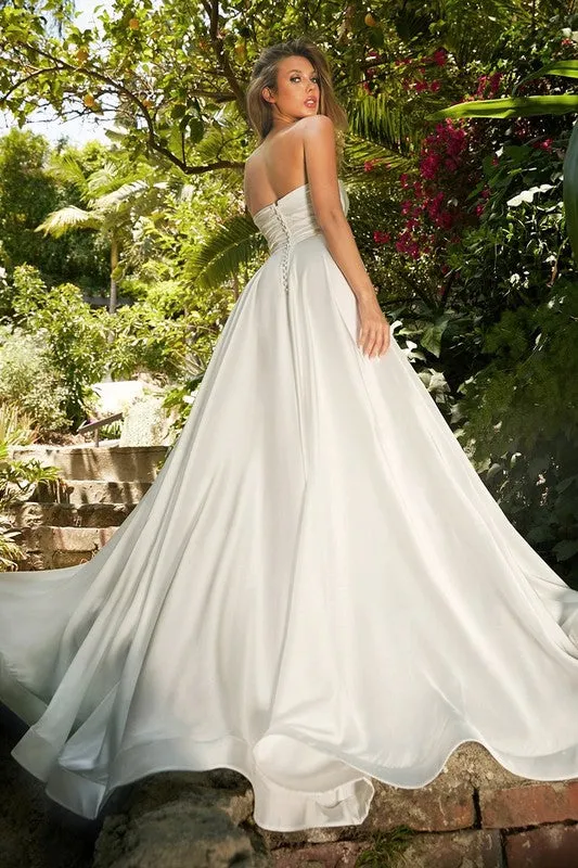 Strapless Wedding Gown with slit