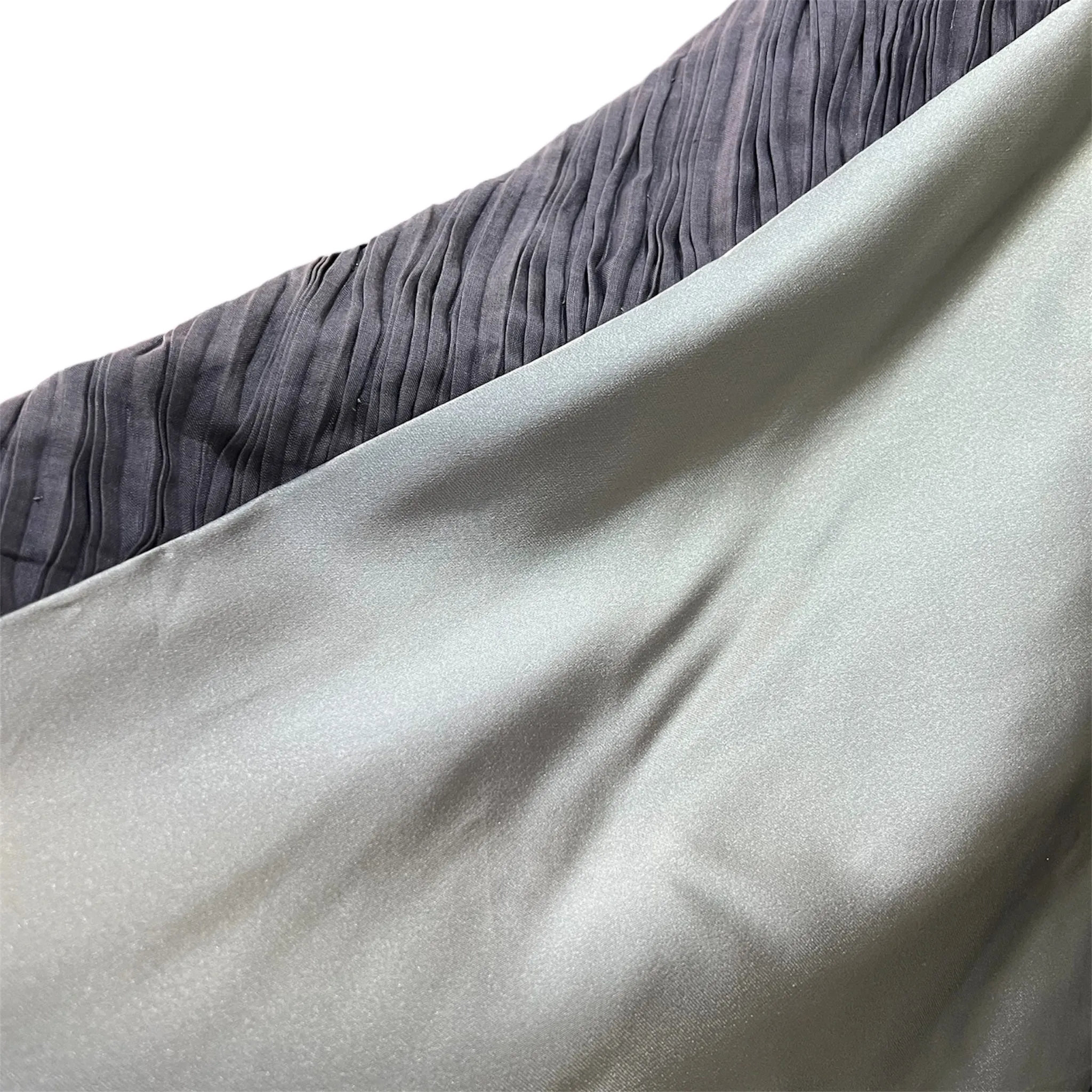 Sybil Connelly 1950's/1960's Muted Periwinkle Pleated Irish Linen Gown   Stole