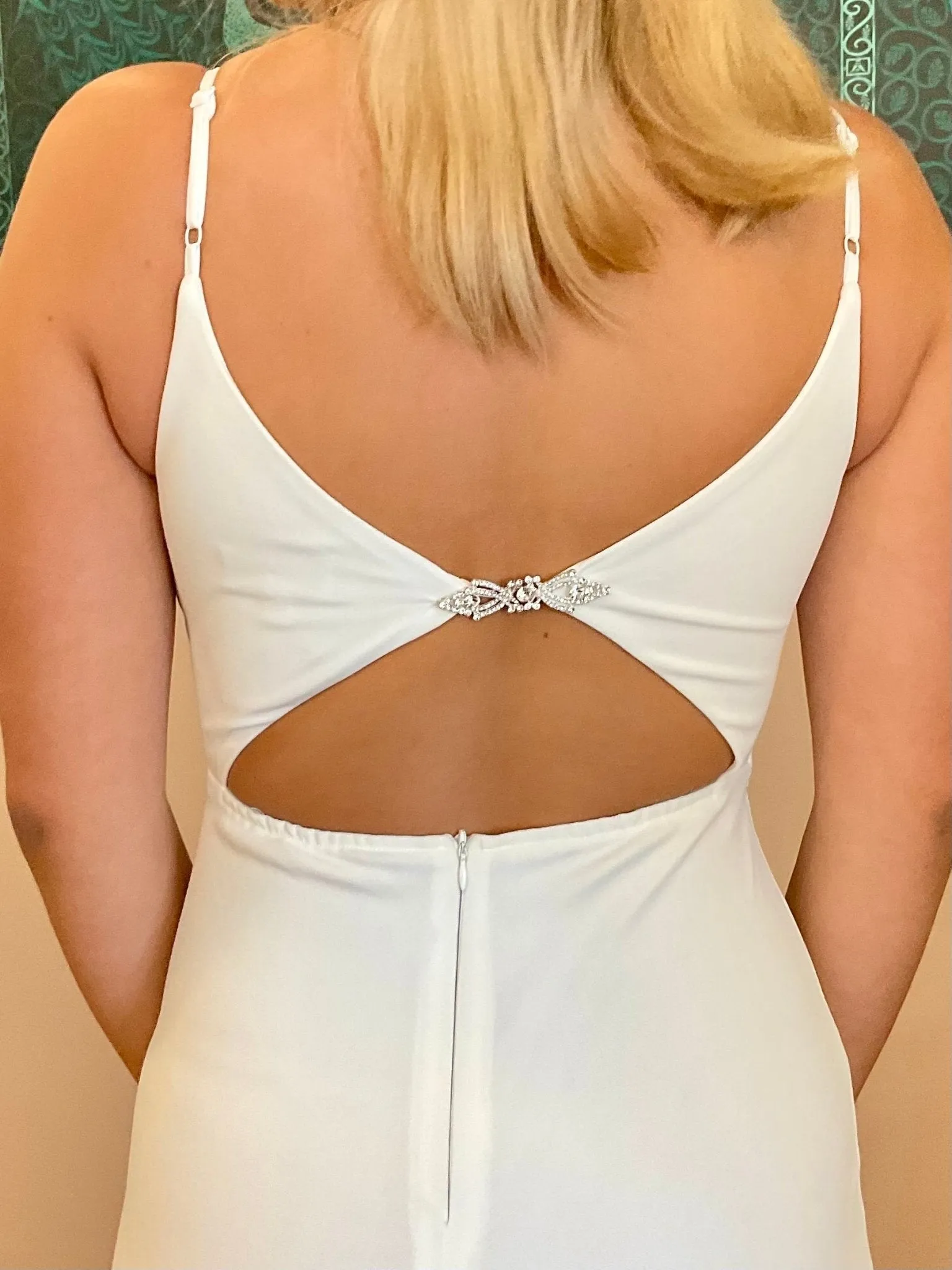 Tamara modern minimalist wedding gown in ivory Express NZ wide