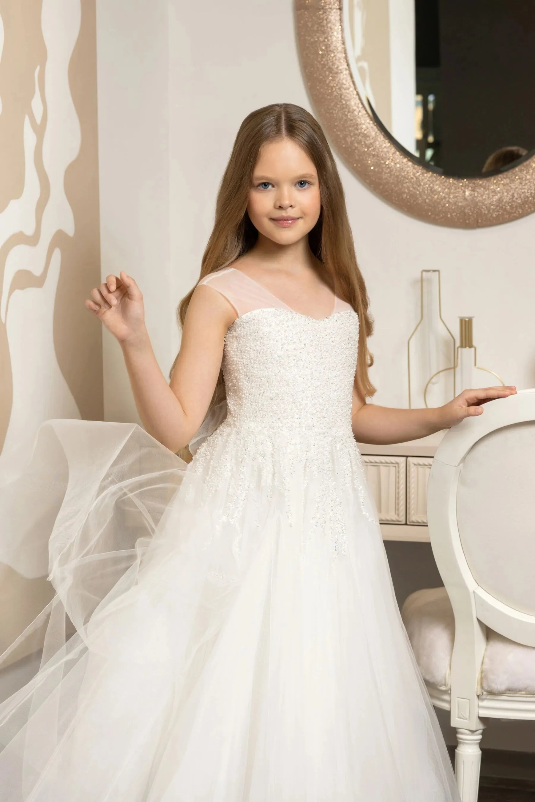 Tea Length Confirmation Dress for Teen Girls
