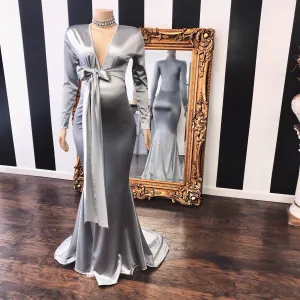 The JAYCE Maternity Satin Gown