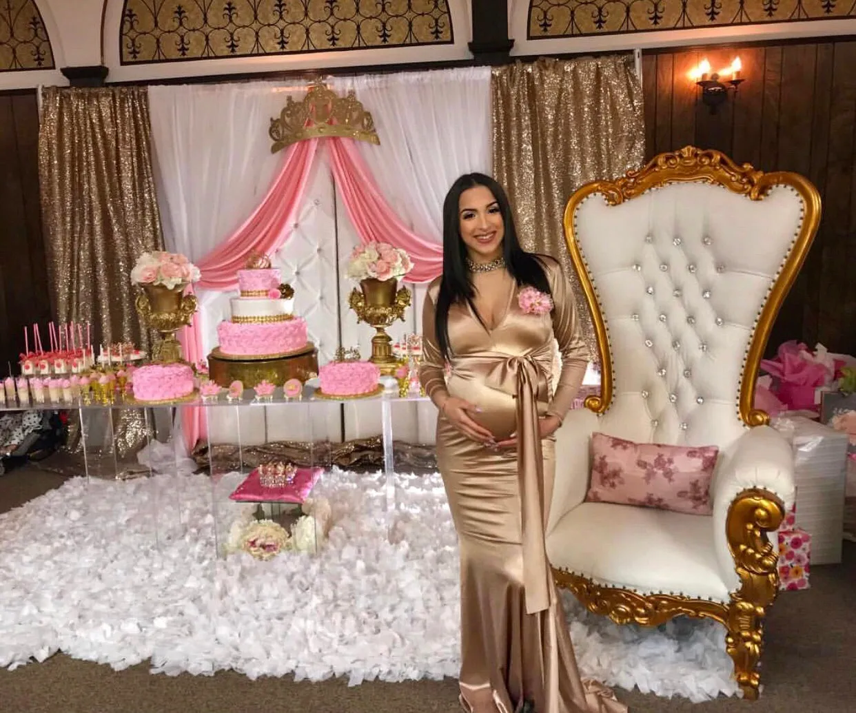 The JAYCE Maternity Satin Gown