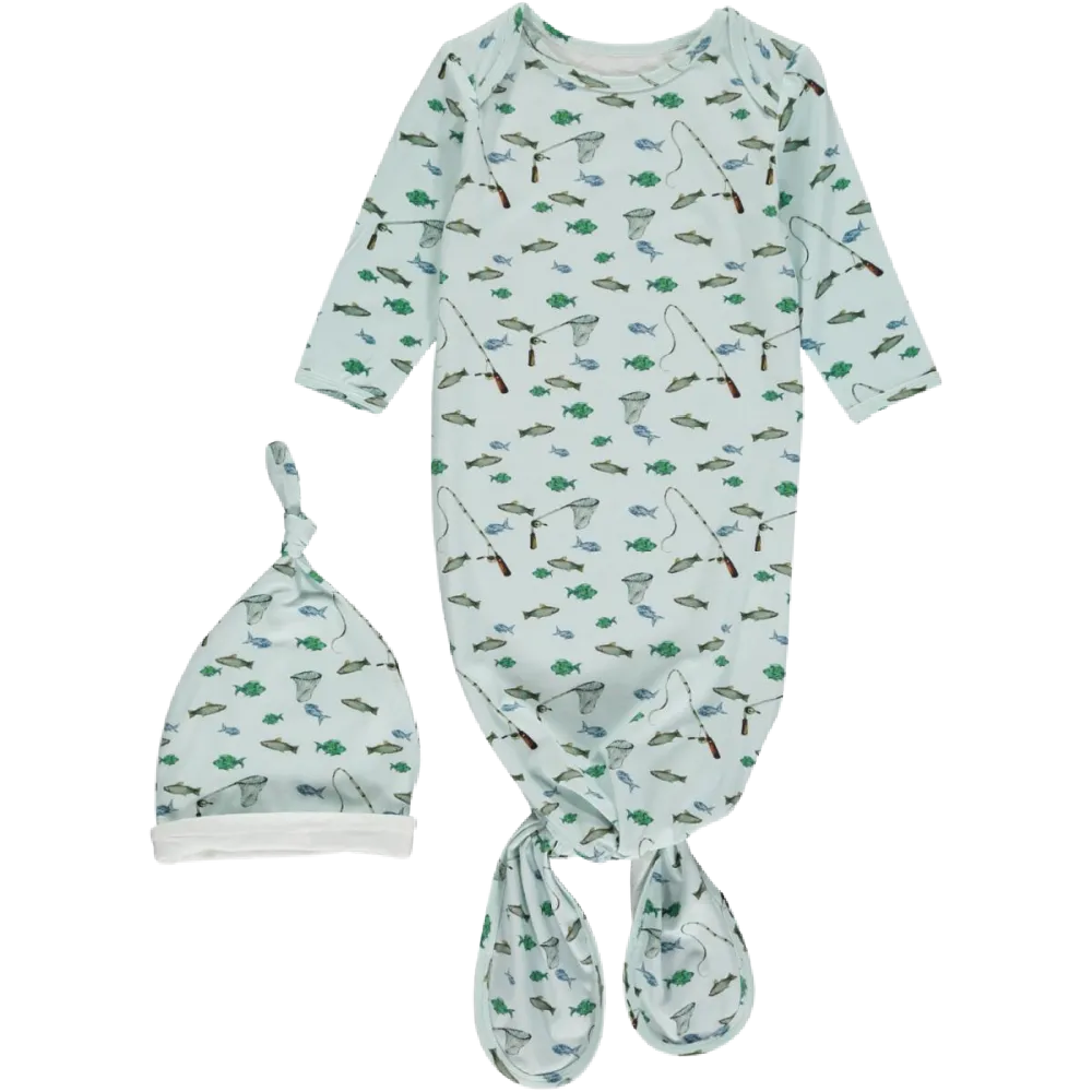 Tickety-Boo Knotted Cap & Gown - Nautical Fishing