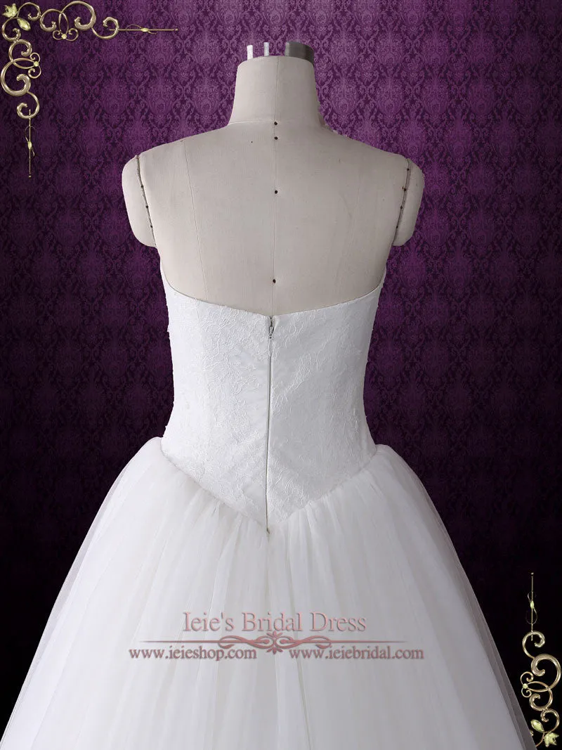 Timeless Strapless Princess Tulle Ball Gown Wedding Dress | Celine