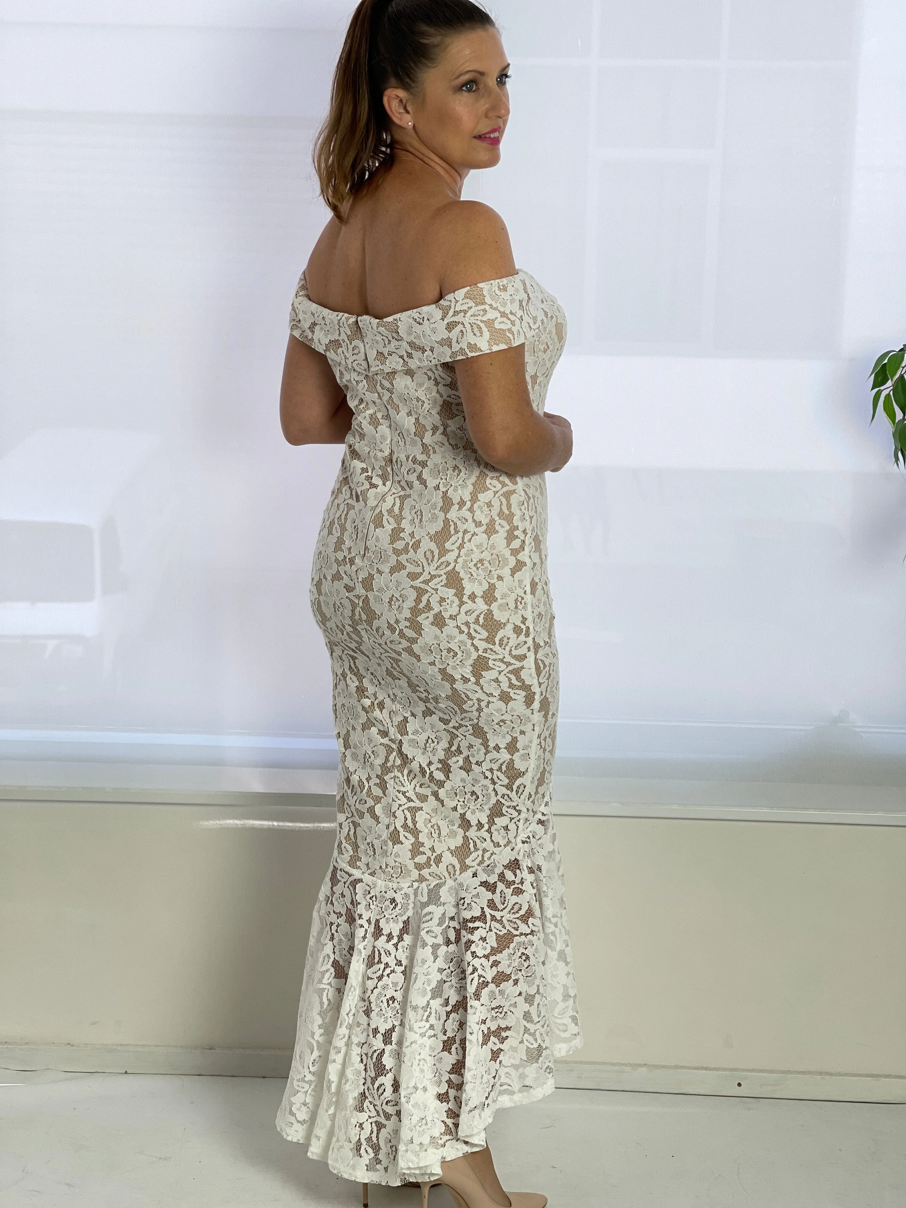 Toranto Ivory Evening Gown