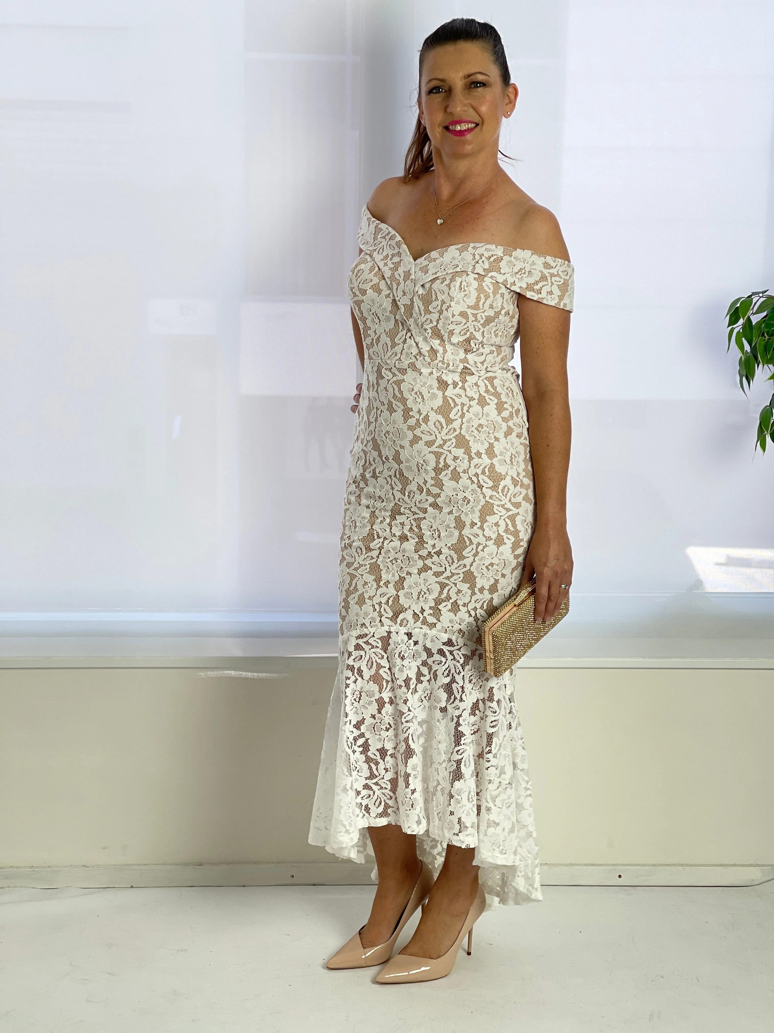 Toranto Ivory Evening Gown