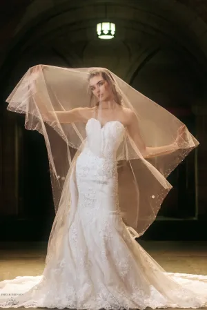 Two Tier Tulle Wedding Veil (#Rebekah)