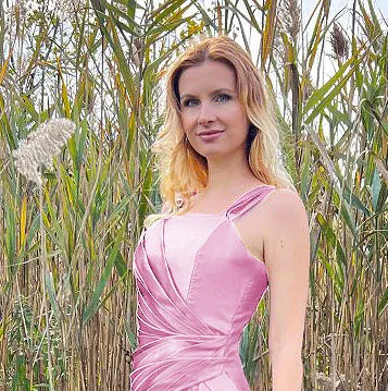 Valentina Gown with Pleated Bodice