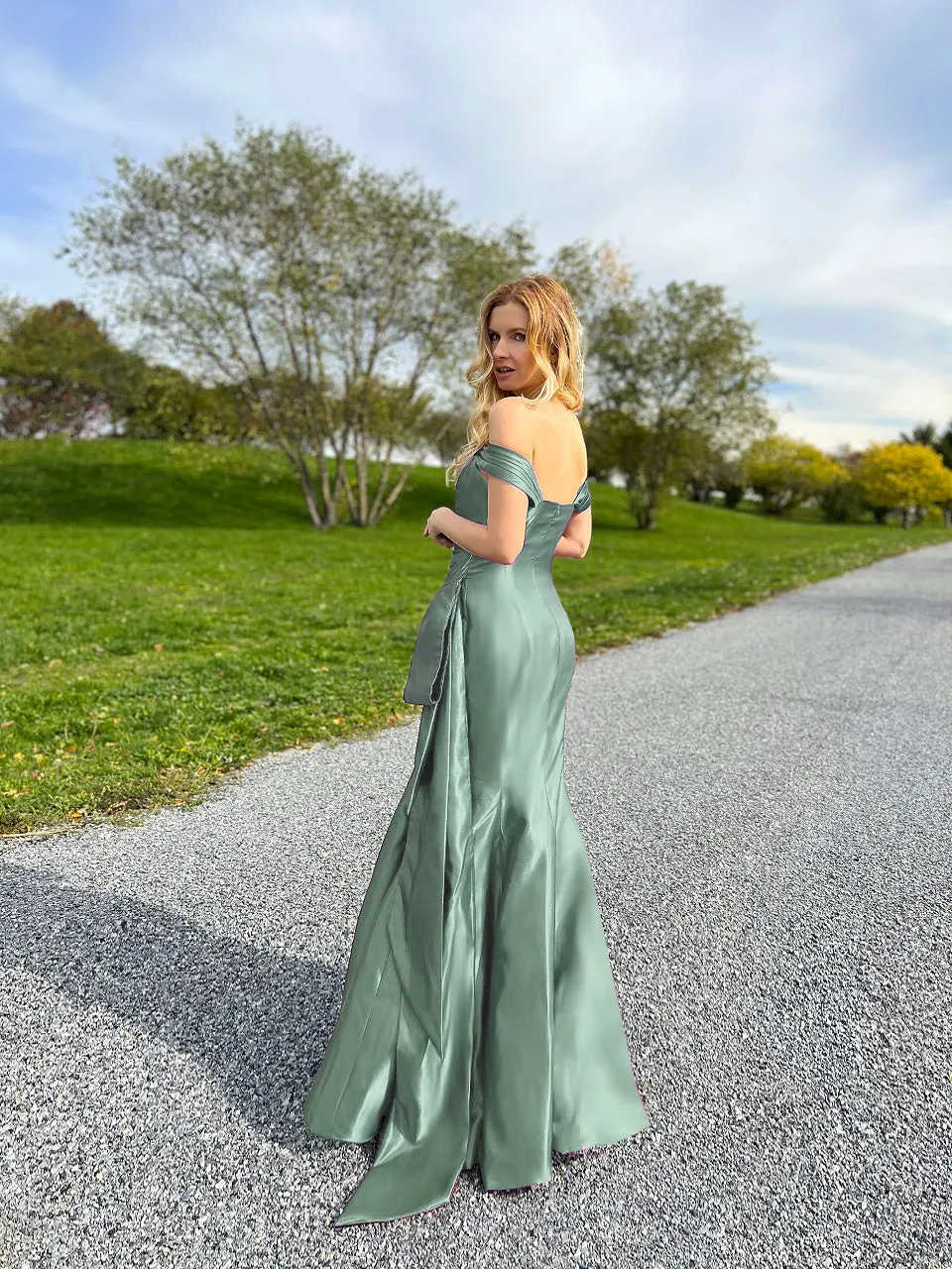 Valentina Gown with Pleated Bodice