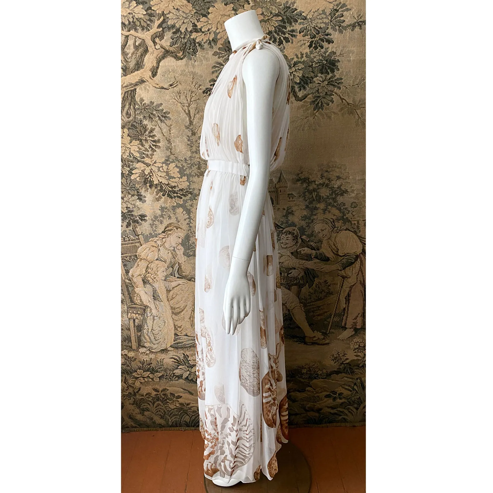 Valentino 1970s Seashell Print Dress