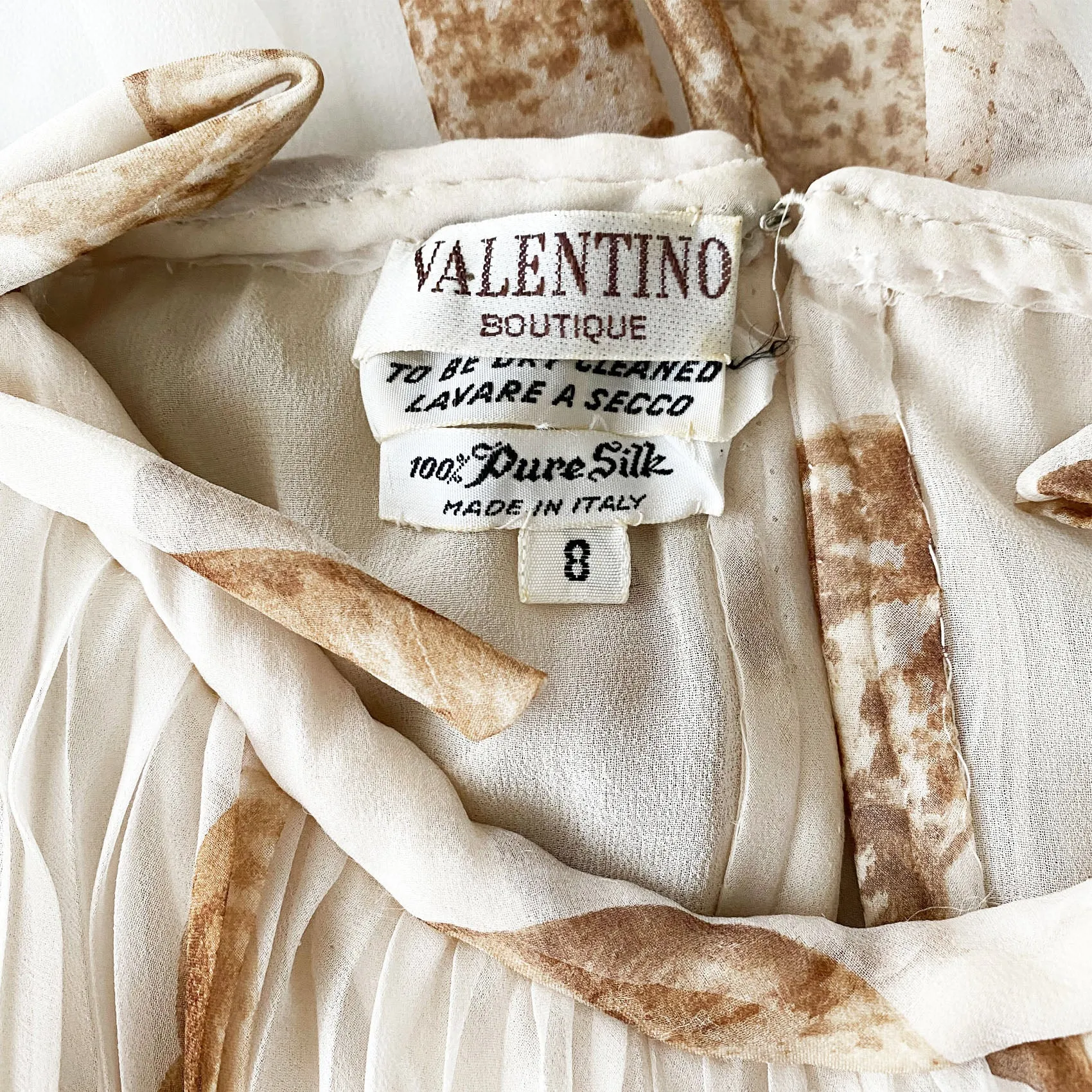 Valentino 1970s Seashell Print Dress