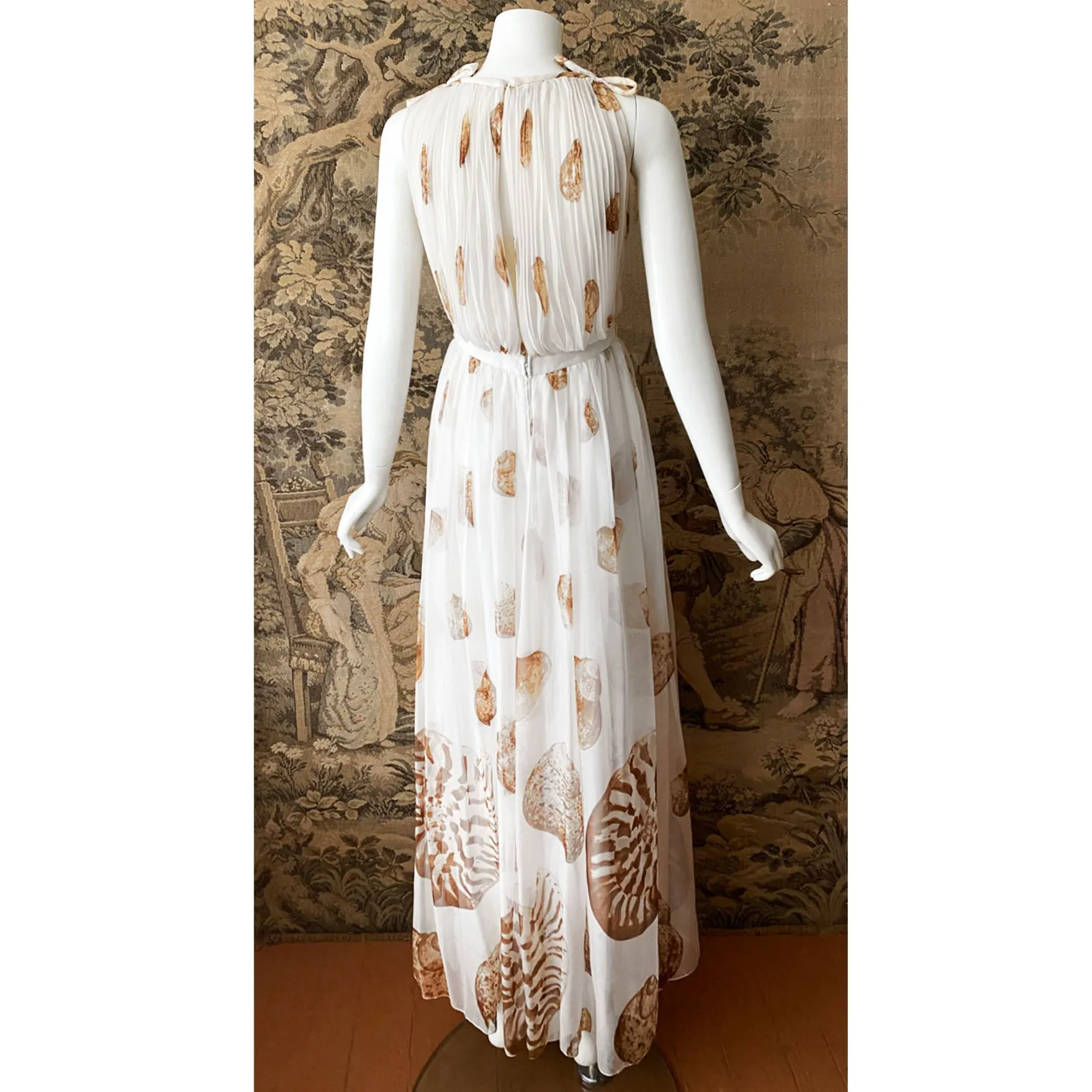 Valentino 1970s Seashell Print Dress