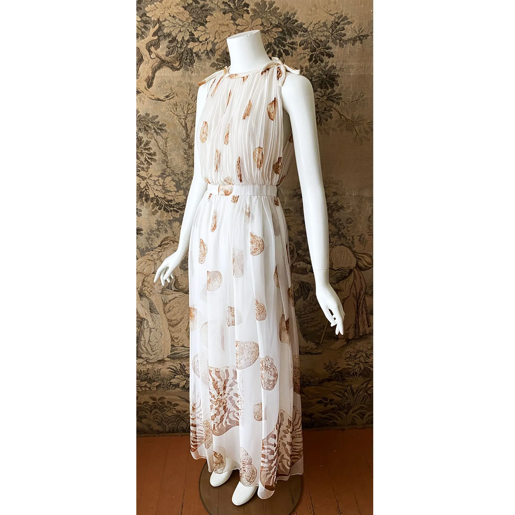 Valentino 1970s Seashell Print Dress