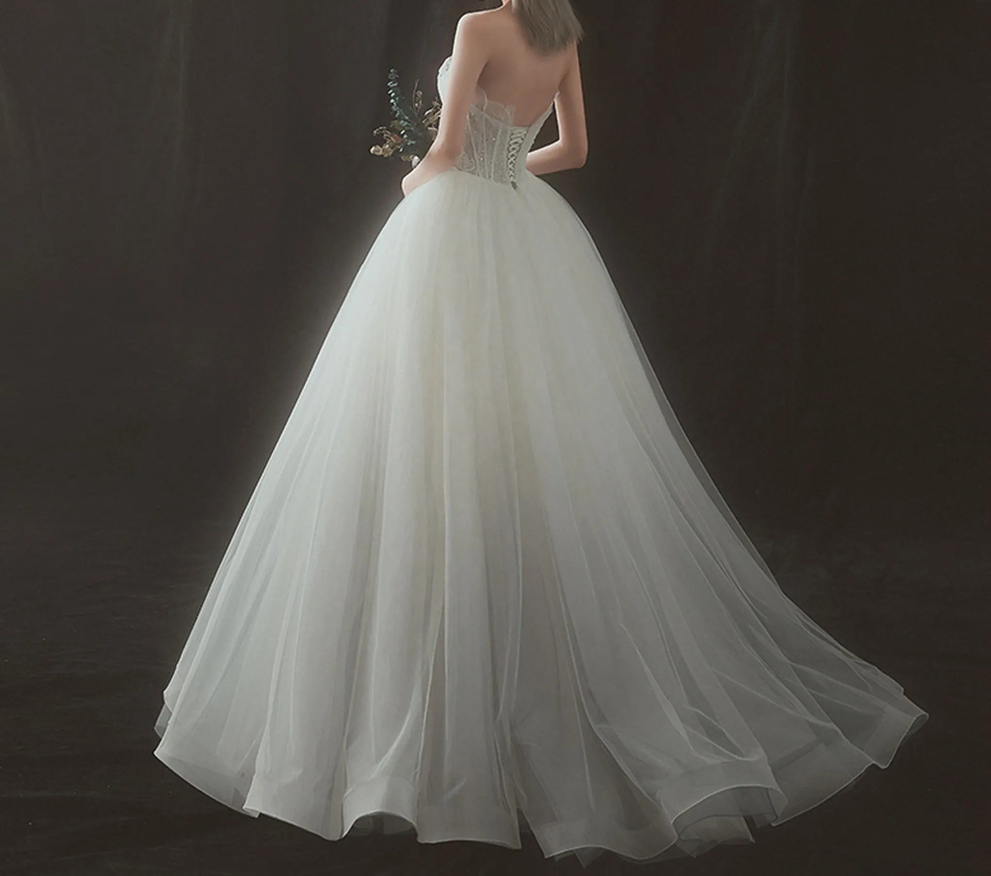 VB Strapless Maxi Ball Gown Bridal Dress