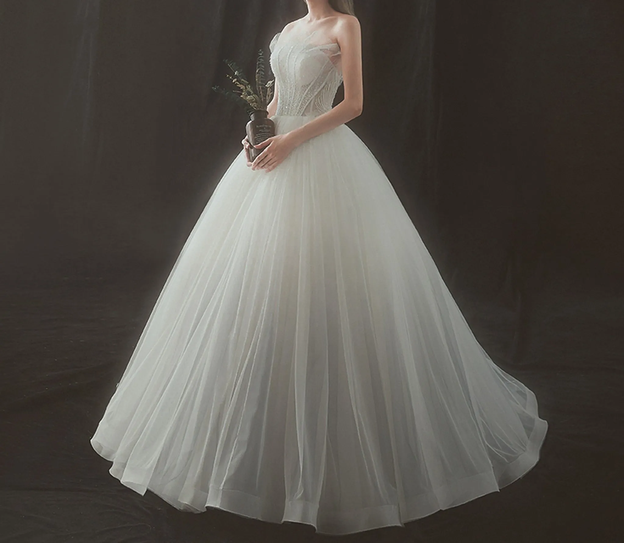 VB Strapless Maxi Ball Gown Bridal Dress