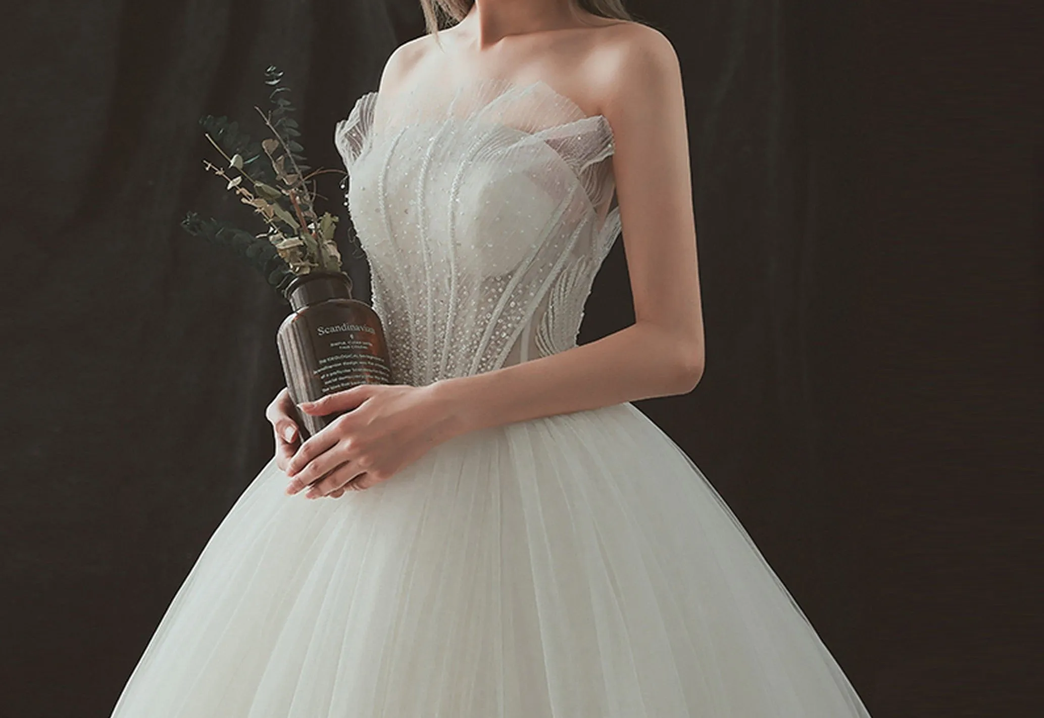 VB Strapless Maxi Ball Gown Bridal Dress