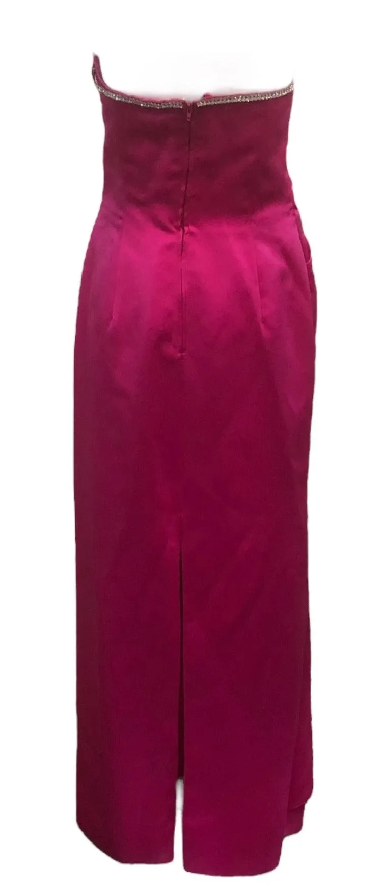 Vicky Tiel Couture 80s Vavavoom Fuschia Pink Strapless Gown