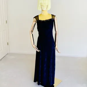 Victoria’s Secret Black Long Sleeveless Front Slit Gown SZ M
