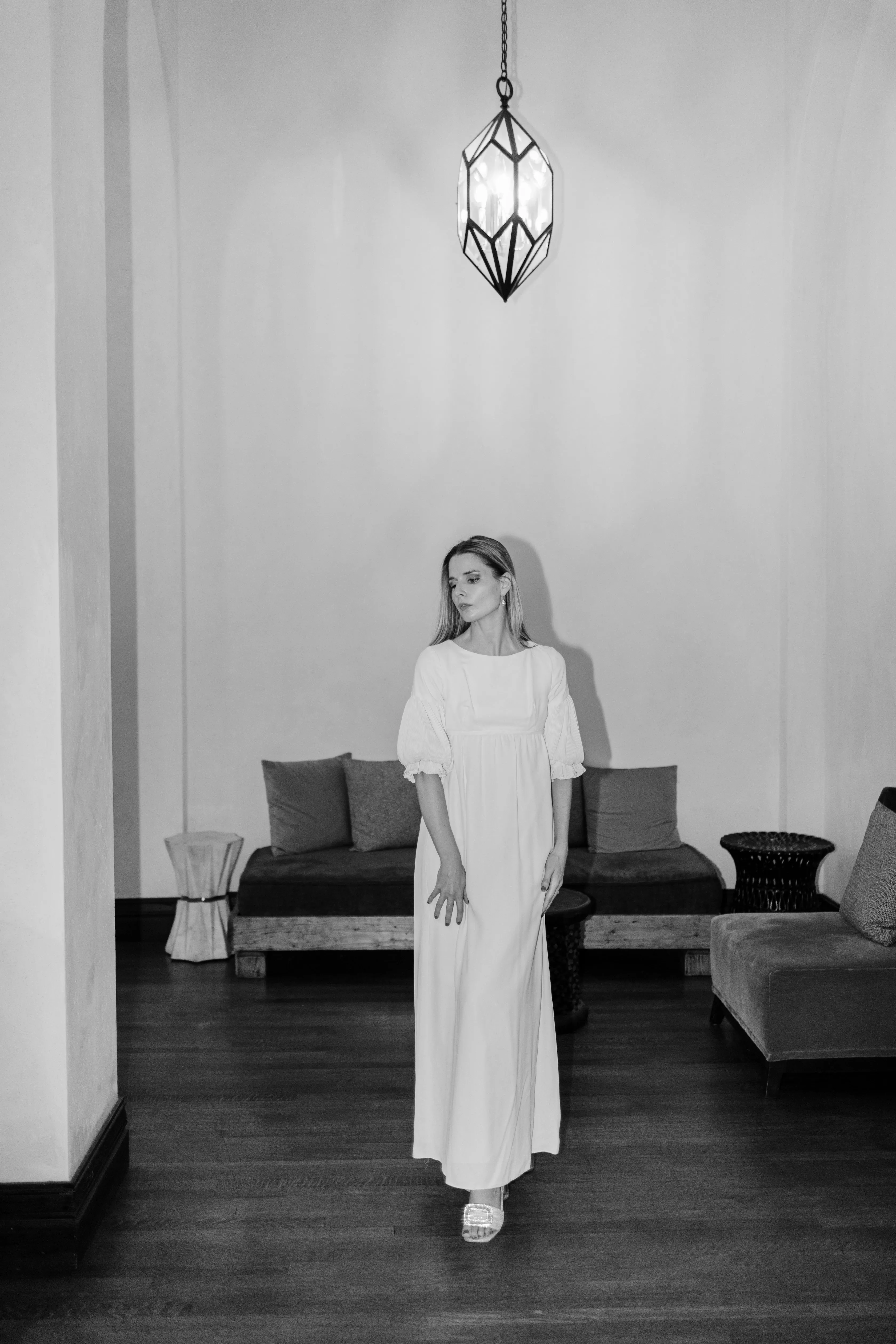Vintage Bridgerton Balloon Sleeve 1960s Wedding Gown